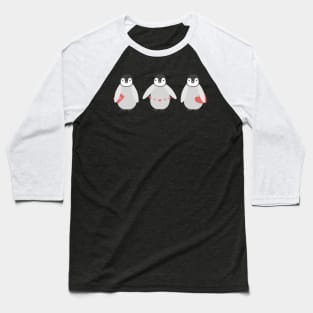 Valentine Penguins (white background) Baseball T-Shirt